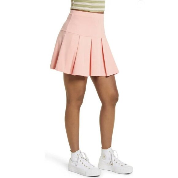 BP. Pleated Tennis Mini Skirt XSMALL Pink Pudding - Picture 5 of 11